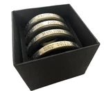 Vilmain Klinger Set Of 4 Napkin Rings 'eat Drink & Be Merry' Pewter With Box. Fixed Price $24.94.