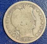 1907-S Barber Half Dollar Solid Better Date Vintage Antique Silver Us Coin B393. Fixed Price $45.99.