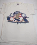 Vintage Usa Land Of The Free Eagle Screen T-shirt Size Men's Medium Euc 1V. Fixed Price $15.00.