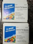 Mapei Leave Tile Spacers Lot Of Each 300 Count 3/16" Thinset Model 04287. Fixed Price $15.00.