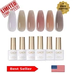 Home Nail Art Kit: 6 Sheer Brown & Grey Gel Polishes With Uv Cure Technology. Fixed Price $13.97.