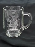Seal Supreme Court Vtg Usa Made Clear Thin Glass Mug Lawyer Judge Eagle Arrow Dc. Fixed Price $19.99.