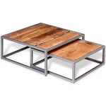 Nesting Table Set 2 Coffee Side End Solid Wood Sheesham Vidaxl. Fixed Price $82.99.