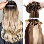 16"-24" Double Drawn Nail Tip Human Hair Extensions Pre-bonded Keratin Glue 1G. Fixed Price $57.69.