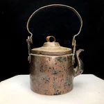 1700S / 1800S Early Antique Primitive Dovetail Seam Copper Tea Coffee Kettle Pot. Fixed Price $118.00.