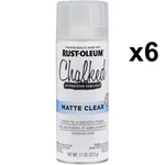 Lot 6X Rust-oleum Chalked Sealer Matte Spray Paint Clear 312G. Fixed Price $32.51.