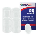 Box Of 50 Lids - Quart Size Custom Shop /tcp Global 32 Ounce Paint Mix Cups. Fixed Price $19.99.