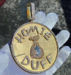 Real Diamond Custom Money Bag Name Initial Pendant Solid 925 Silver. Fixed Price $799.99.