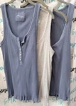 3 X Womens American Eagle Ribbed Racerback Tank Topsize Large Euc. Fixed Price $48.95.