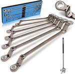 Extra Long Flex Head Ratchet Wrench Set, 6 Pcs Metric 8-19MM, 72 Teeth. Fixed Price $100.55.
