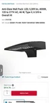 Anti-glare Wall Pack: Led, 5,309 Lm, 4000K, 120 To 277V Ac,. Fixed Price $200.00.