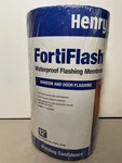 Henry Fortiflash Waterproof Flashing Membrane 12"X75 Ft 25ML Door /window Roll. Fixed Price $52.00.