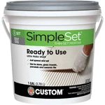 Custom Building Products Simpleset Gallon Gray Pre-mixed Thin-set Mortar. Fixed Price $33.93.