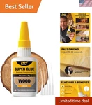 Wood Super Glue Liquid, Clear Instant Cyanoacrylate Adhesive For Crafts .... Fixed Price $22.62.