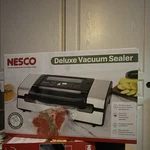 Nesco VS-12 Deluxe Vacuum Sealer Silver Black Double Pump Easy-lock Marinate. Fixed Price $105.00.