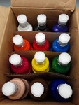 Prang Fun Pro Tempera 21696, Ready-to-use, 12 Assorted Colors ,16 Oz. Fixed Price $25.00.