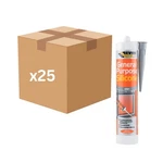 Sika General Purpose Silicone 280ML Grey Box Of 25 Flexible Anti Fungal 487789. Fixed Price $187.60.