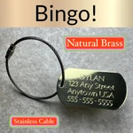 Custom Luggage Tags Baggage Carry On Travel Engraved Brass. Fixed Price $8.99.
