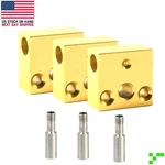 Three Pack Heater Block For Creality Ender 3/V2/PRO/5/CR-10 W/ Steel Throat. Fixed Price $9.95.