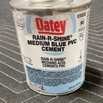 Oatey 16 Oz. Pvc Rain-r-shine Blue Cement. Fixed Price $19.99.