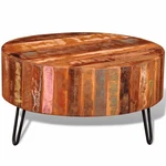 Vidaxl Coffee Table, Handmade, 27.6'' X15.0'', Solid Reclaimed Wood, Multicolor. Fixed Price $285.99.