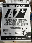 New X4 Red Head A7+ A7P-28 High Strength Concrete Adhesive Oz (exp May 2025). Fixed Price $48.00.