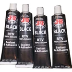4 Tubes Jb Weld 31319 Black Rtv Acetoxy Silicone Sealant - Oz. = 12OZ. Fixed Price $14.24.