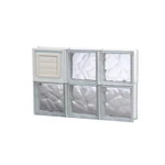 17.25 X 11.5 In. Frameless Wave Glass Block Window With Dryer Vent. Fixed Price $118.45.