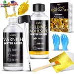 Gold Leaf Gilding Adhesive Kit - 3.5OZ Water Based Glue And Varnish With. Fixed Price $17.92.