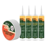 Ziollo Rv Roof Repair Kit 4X10OZ Self Leveling Caulk +4IN 25FT Seam Tape White. Fixed Price $122.71.
