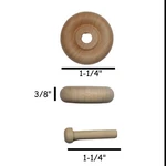 Qty Wood Toy Wheels 1.25" Dia. W/400 Axle Pegs For Attaching. Fixed Price $95.00.