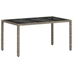 Garden Table Tempered Glass And Poly Rattan Furniture Multi Colours Vidaxl. Fixed Price $193.99.