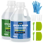 Crystal Clear Epoxy Resin Kit 68OZ - Perfect For Jewelry, River Tables & Wood. Fixed Price $45.80.