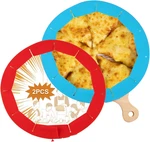 Crust Shield Adjustable Silicone Pie Protectors, 2-PACK, Red & Blue, 8-11. Fixed Price $16.99.