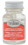 Testors 3502XT (1OZ) Liquid Cement For Plastic With Brush On Lid. Fixed Price $12.95.