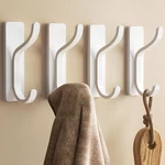 4 Pcs Adhesive Wall Coat Hooks Heavy Duty Stickon Door Hanger Metal White. Fixed Price $20.01.