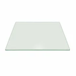 Fab Glass And Mirror Tempered Square Clear Table Top W/ Pencil Polish Edge. Fixed Price $58.95.