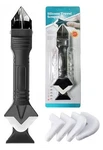3 1 Silicone Caulking Tools, Glass Glue Angle Scraper, Classic Black. Fixed Price $11.38.