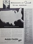 Acousti-celotex Print Ad 1941 Merchants Of Quiet Fibre Tile Acoustical Map. Fixed Price $18.77.