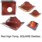 Dektite Pipe Flashing: Red High Temp Silicone Boot Square #1 - #9. Fixed Price $179.95.