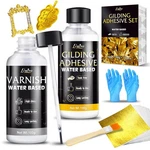 Gold Leaf Gilding Adhesive Kit - 3.5OZ Water Based Glue And Transparent. Fixed Price $20.99.