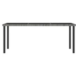 Outdoor Dining Table Garden Porch Patio With Glass Top Pe Rattan Vidaxl. Fixed Price $229.99.