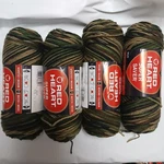 Red Heart Yarn 0971 Camouflage Lot Of 4 Skeins. Fixed Price $22.49.