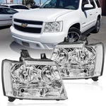 Pair Chrome Housing Clear Corner Headlights For 2007-2014 Chevy Tahoe Suburban. Fixed Price $76.88.