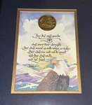 10X11.5 Isaiah 40:31 - Framed Eagle Water Color W/ Gold Embossed Seal By Siemon. Fixed Price $49.99.