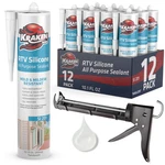 Kraken Bond Rtv Silicone + Caulking Gun - Set 10.1OZ 12 Pack Translucent. Fixed Price $77.99.