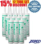 Lot 12-TUBES Bioseal Silicone Caulk Sealant- Kitchen & Bath Grade Clear. Fixed Price $72.99.