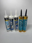 Lot 5 Tubes Apoc Black Roof Cement Dap Sealant White / Clear 10OZ. Fixed Price $19.99.