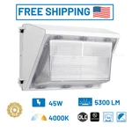45W Led Wall Pack White 5300 Lm 4000K Semi-cutoff Outdoor Security Entrance Slg. Fixed Price $54.00.