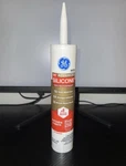 12 - Pack, Ge Advanced Silicone Caulk 10.1 Oz. Kitchen And Bath Sealant White. Fixed Price $50.00.
